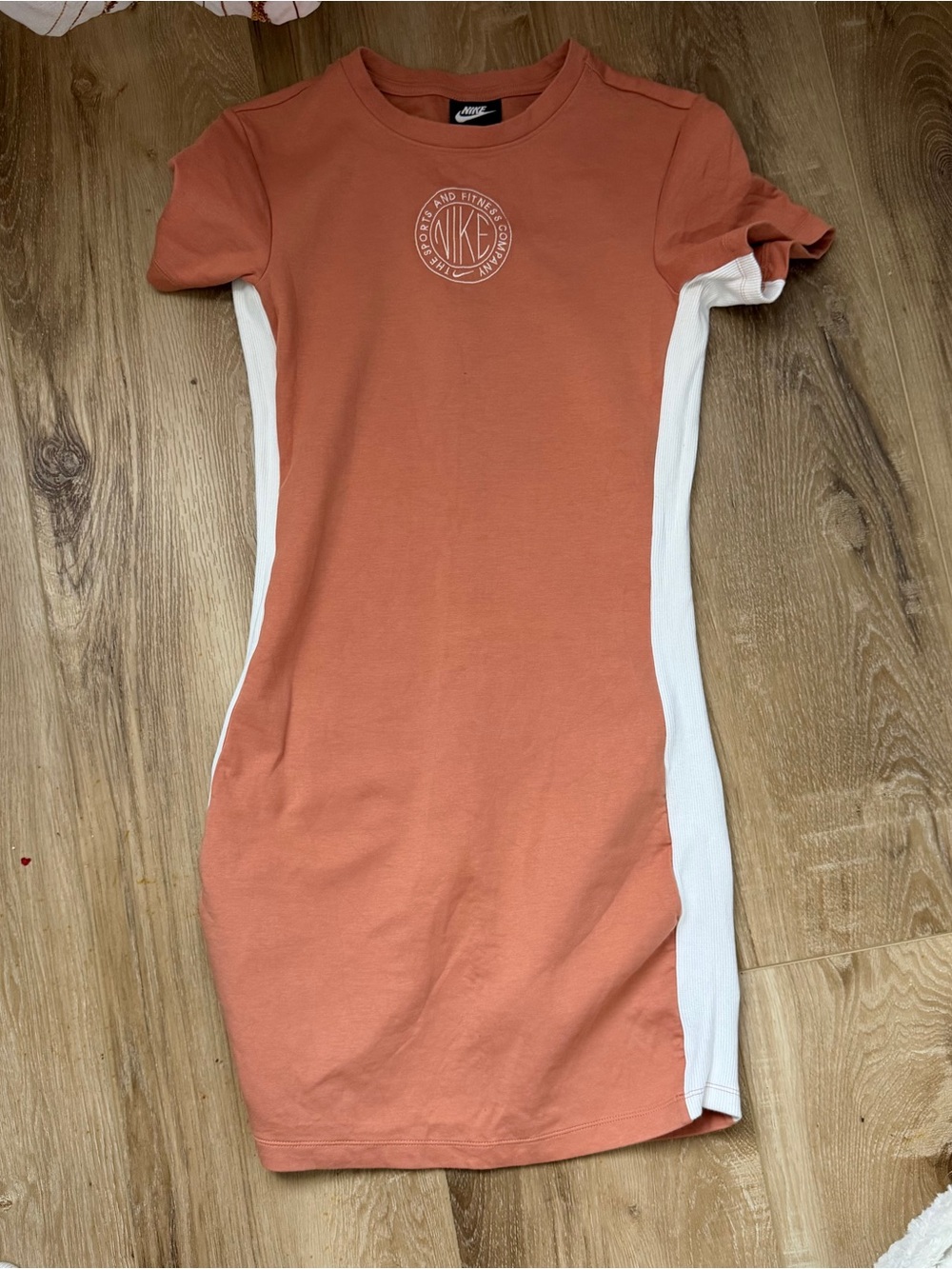 Nike Rust Orange and White Bodycon Dress